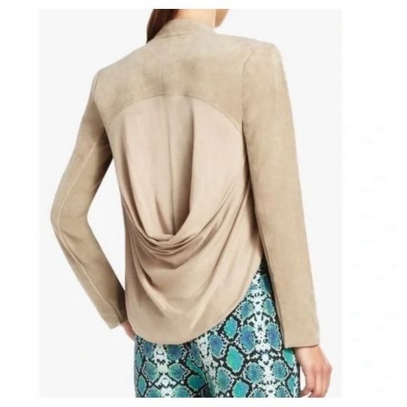 BCBGMAXAZRIA Norton Khaki M Medium Jacket Blazer Stretch - Picture 2 of 9